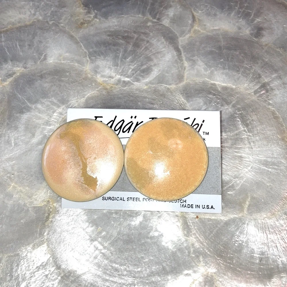 🆕 Beautiful Vintage Enamel Edgar Berebi Earrings Never Worn on Original Card
